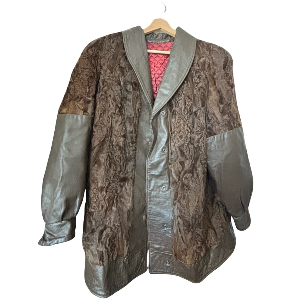 GENUINE COWHIDE AND LEATHER JACKET